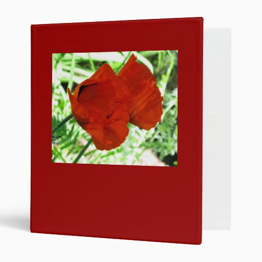 Two Oriental Poppies Vinyl Binders