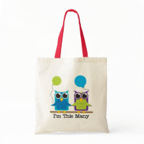 Two Owls I'm This Many Birthday Tshirts Bag