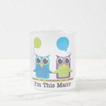 Two Owls I'm This Many Birthday Tshirts Mug