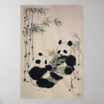 Two Pandas Poster posters