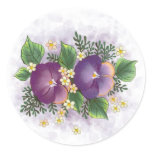 Two Pansies ... Thinking of you! Stickers
