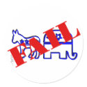 Two Party System Fail stickers