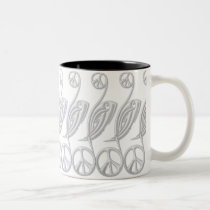 Two Peace Tribal Fish mugs
