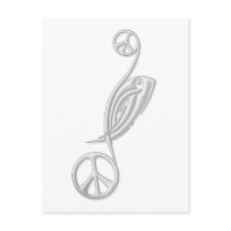 Two Peace Tribal Fish postcards