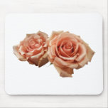 Two Peach Roses Mouse Pads