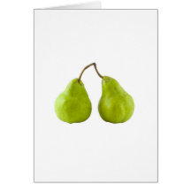 Two pears greeting card