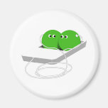 Two Peas In A Pod (Add Your Text) Refrigerator Magnets