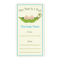 Two Peas In A Pod  |  Bookplate Personalized Shipping Labels