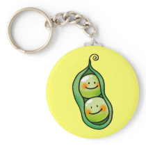 Two peas in a pod keychain
