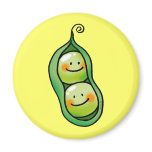 Two peas in a pod fridge magnets