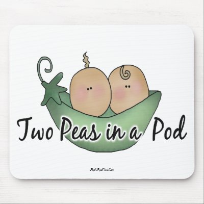 Two Peas In A Pod Mouse Pads by MishMoshTees