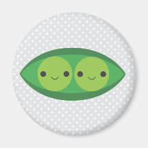 Two Peas in a Pod Refrigerator Magnet