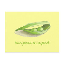 Two Peas in a Pod - save the date Postcard by jduncan29 Two Peas in a Pod - save the date Postcard