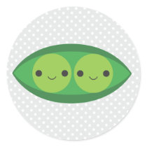 Two Peas in a Pod Round Sticker