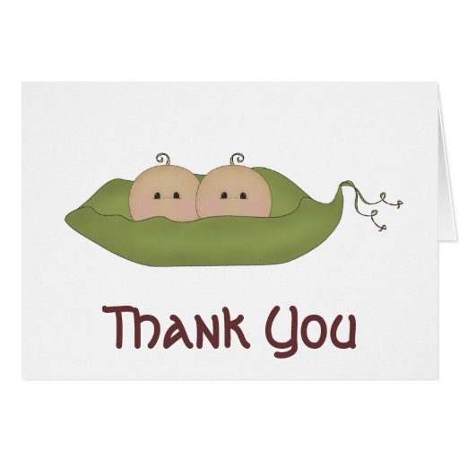 Two Peas in a pod Thank You Card Zazzle