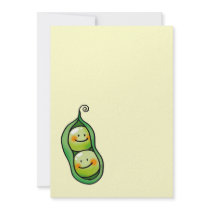 Two peas in a pod, twins baby shower invite