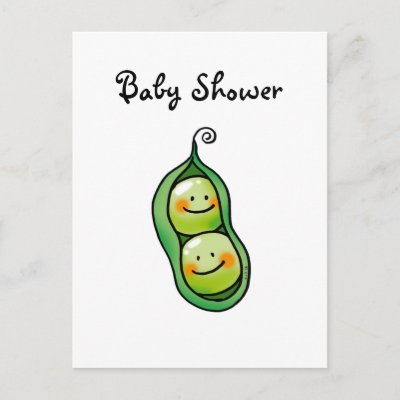  Peas Baby Shower Invitations on Two Peas In A Pod  Twins Baby Shower  The Background Color Is