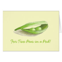 Two Peas in a Pod Wedding Card