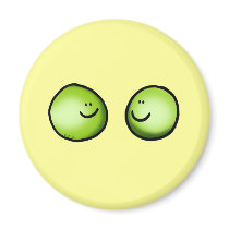 Two peas fridge magnets