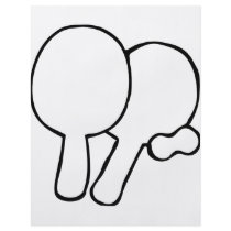 two ping-pong paddles icon flyers