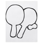 two ping-pong paddles icon personalized flyer