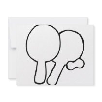 two ping-pong paddles icon invitations