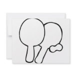 two ping-pong paddles icon personalized invite