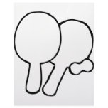 two ping-pong paddles icon letterhead template
