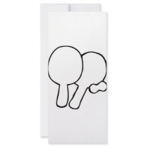 two ping-pong paddles icon custom rack cards