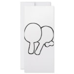 two ping-pong paddles icon rack cards