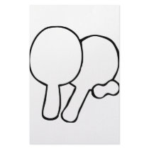 two ping-pong paddles icon stationery