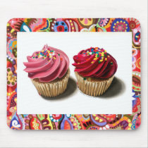Two Pink Cupcakes mousepads