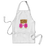 two pink equality apron