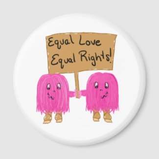 two pink equality magnet