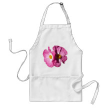 Two Pink Flowers Aprons