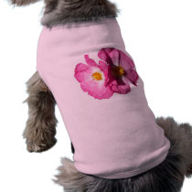 Two Pink Flowers Dog Shirts pet clothing by wingedturtle Two Pink Flowers Dog Shirts pet clothing