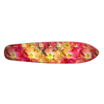 Two Pink Flowers Skateboard
