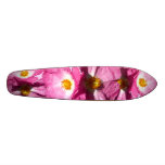 Two Pink Flowers Skateboard