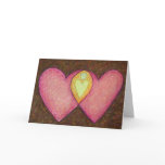 Two Pink Hearts Card
