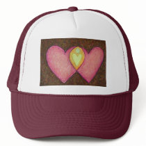 Two Pink Hearts hats by mackenziewhitetrust Two Pink Hearts hats