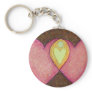 Two Pink Hearts Keychain