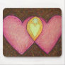 Two Pink Hearts Mousepad