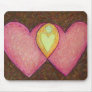 Two Pink Hearts Mousepad