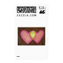 Two Pink Hearts Postage