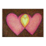 Two Pink Hearts Poster