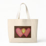 Two Pink Hearts Tote Bag
