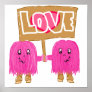 Two pink in love poster