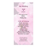 Two Pink Roses in Autumn Wedding Program Full Color Rack Card