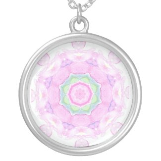 Two Pink Roses Silver-plated Necklace