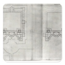 Two plans for the first project for the Louvre Sticker